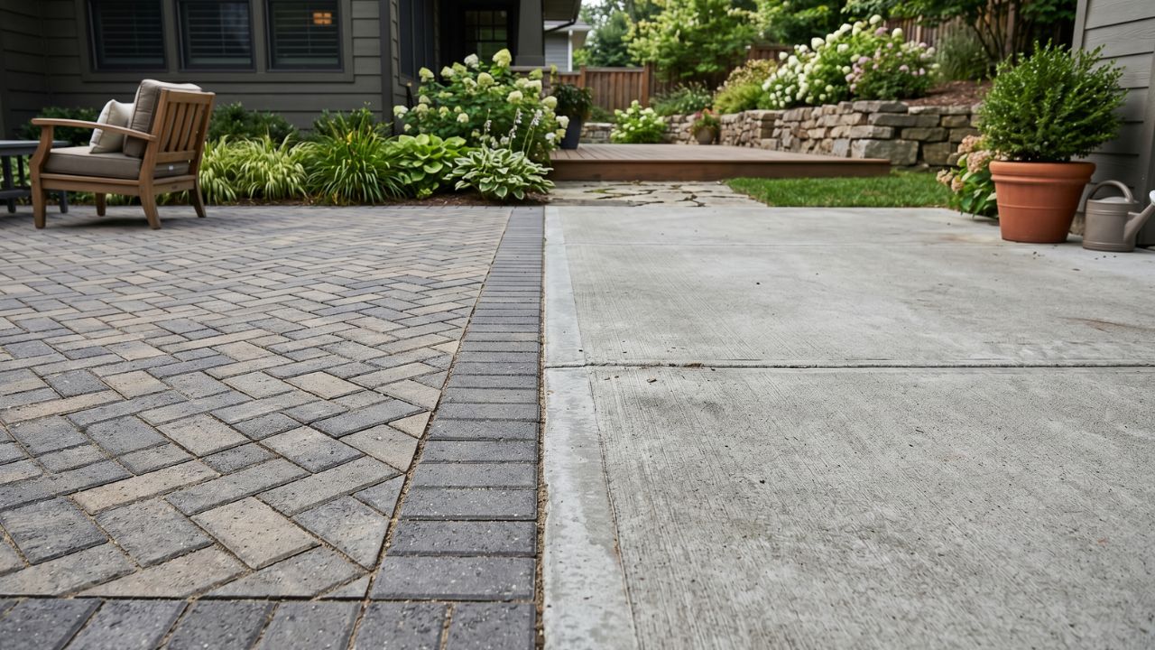 Is it cheaper to do pavers or concrete?