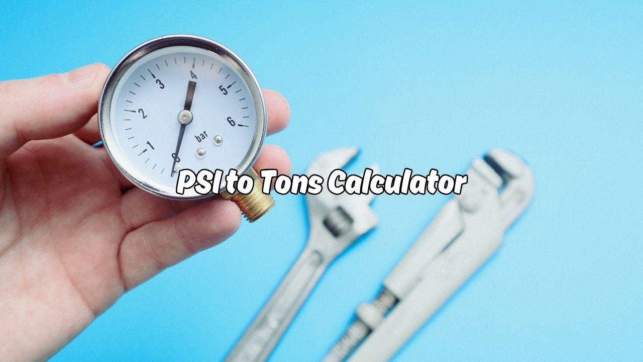 PSI to Tons Calculator: Convert Pressure to Force Easily